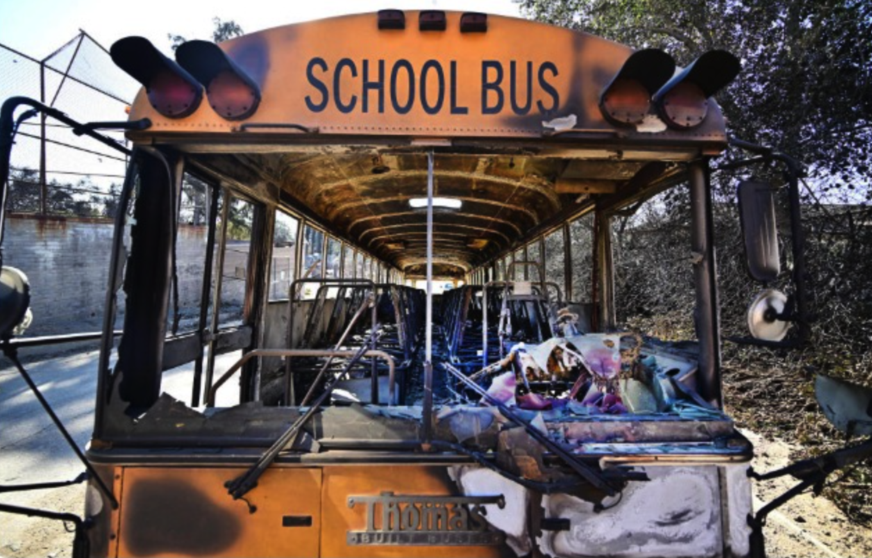 Burned Out School Bus Teddy Bear Project